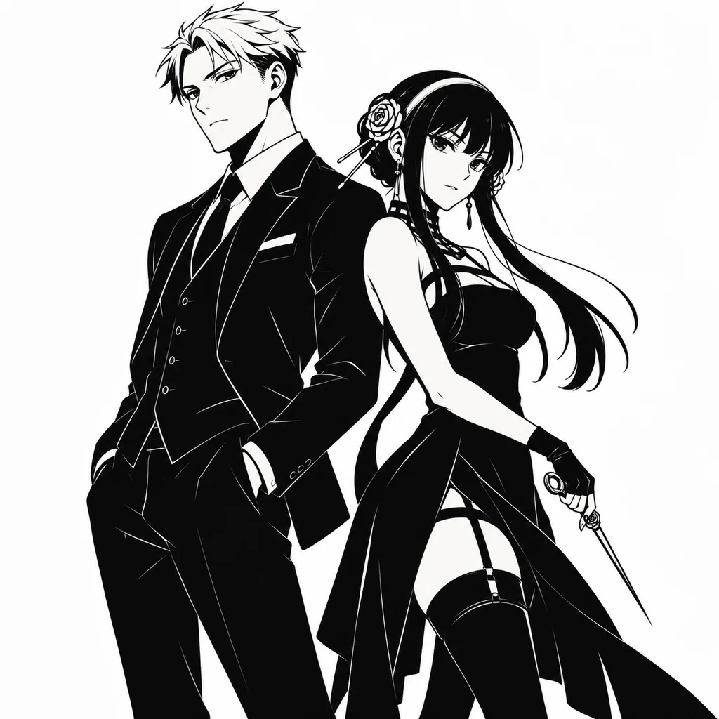 黑色剪影插畫